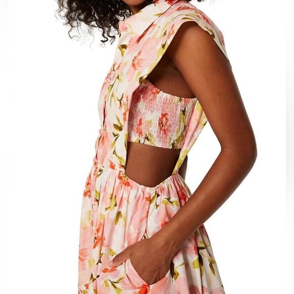 MISA Nicole Dress In Blushing Flora - Picture 3 of 6